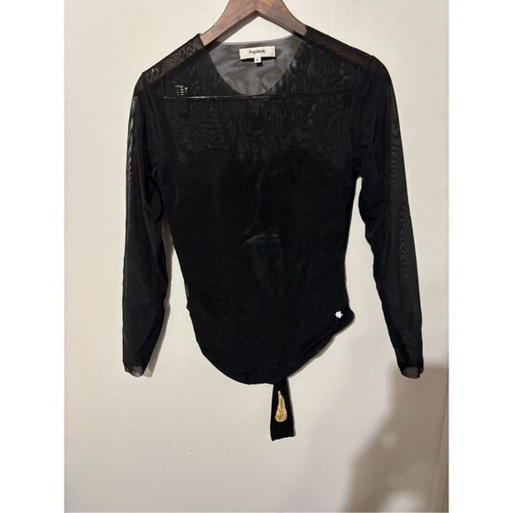 NWOT Popilush Women's Size XL Black Long Sleeve One Piece Bodysuit Shapewear - Picture 1 of 4
